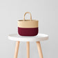 Cotton handwoven Lunch Bag | Handbag - Beige & I Maroon