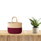 Cotton handwoven Lunch Bag | Handbag - Beige & I Maroon
