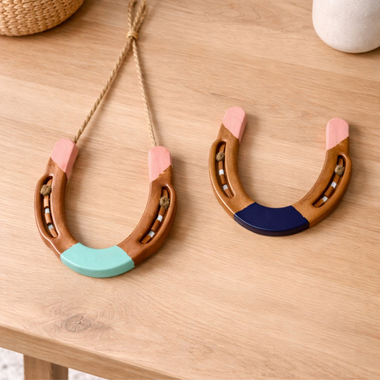 Metal Horseshoe ( Ghode Ki Naal ) to Protect Your Home/Office from Evil Eyes - Aqua