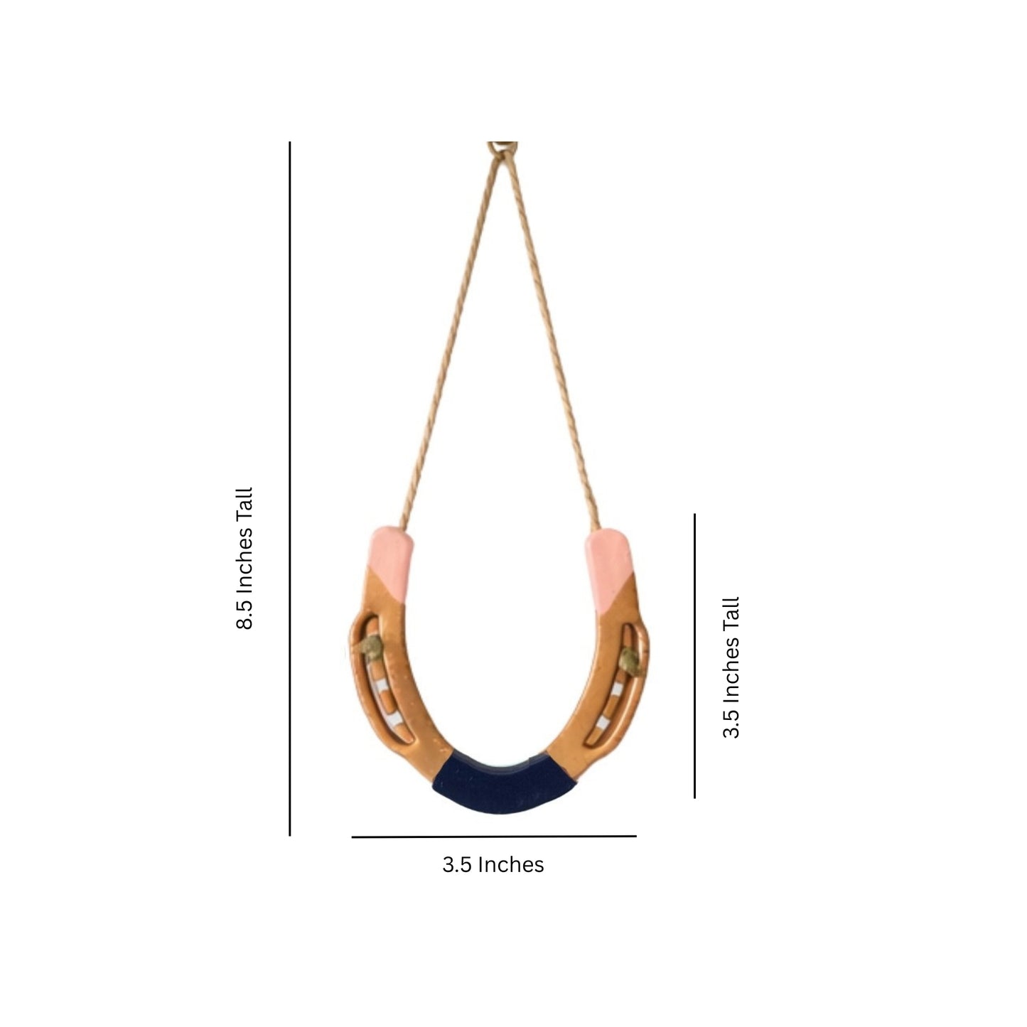 Metal Horseshoe ( Ghode Ki Naal ) to Protect Your Home/Office from Evil Eyes - Blue