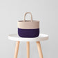 Cotton handwoven Lunch Bag | Handbag - Beige & Purple