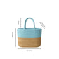 Ocean Breeze Cotton handwoven Lunch Bag | Handbag - Aqua & Beige
