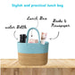 Ocean Breeze Cotton handwoven Lunch Bag | Handbag - Aqua & Beige