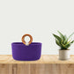 Purple Aura Basket Wooden Ring Rope Basket