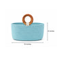 Luna Wooden Ring Rope Basket- Aqua