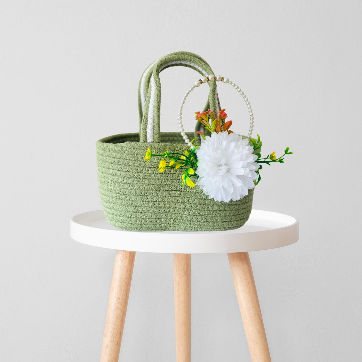 Pastel Harmony Basket | Pearl Room Hamper Basket for Gifting