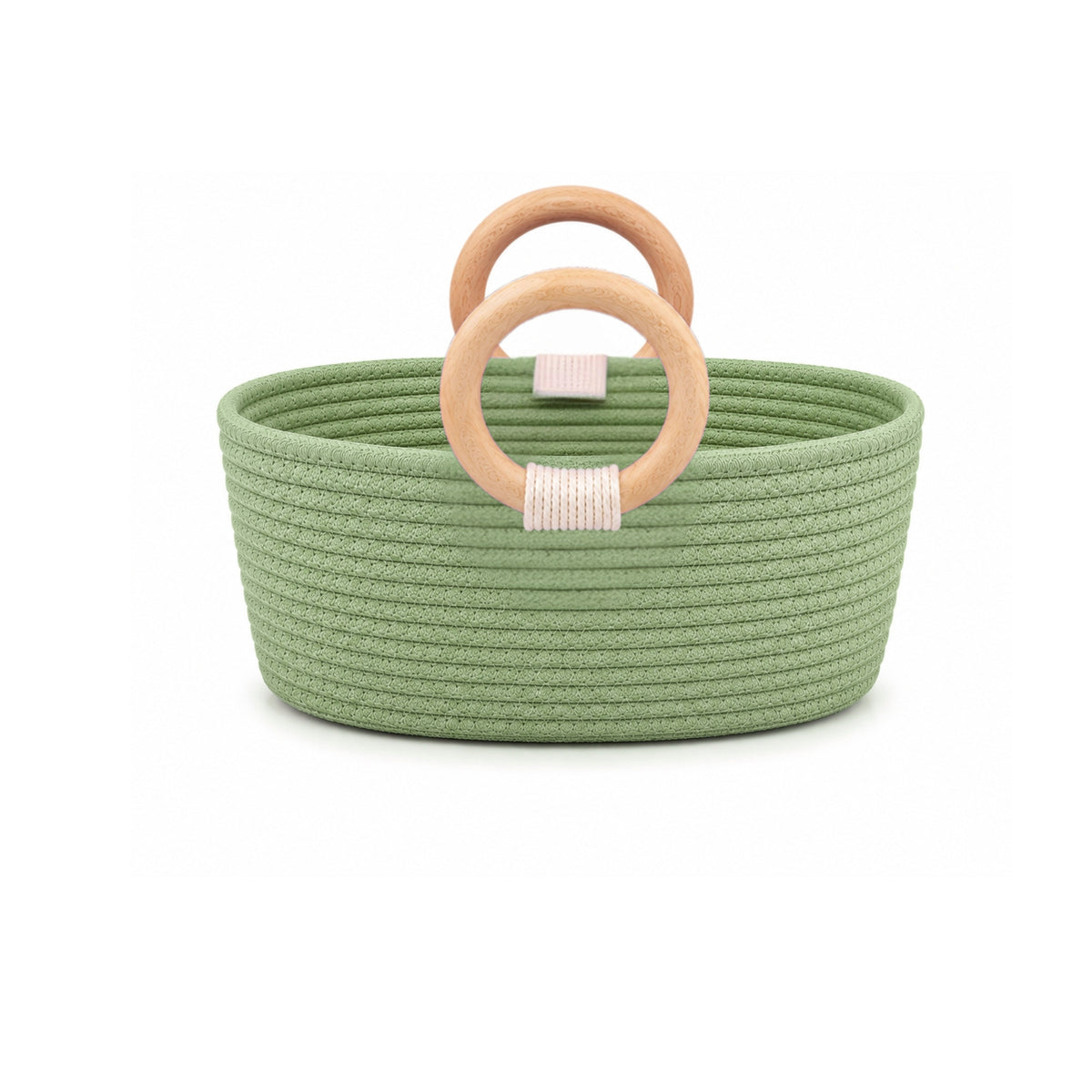 Olive Grace Basket Basket Wooden Ring Rope Basket