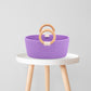 Lavender Bliss Basket Wooden Ring Rope Basket