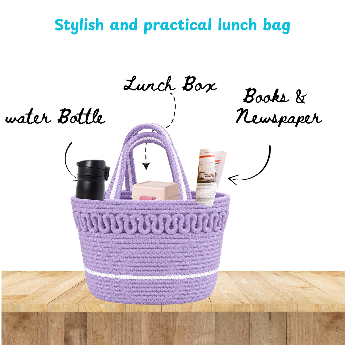 Wave Lunch Bag_Lavender