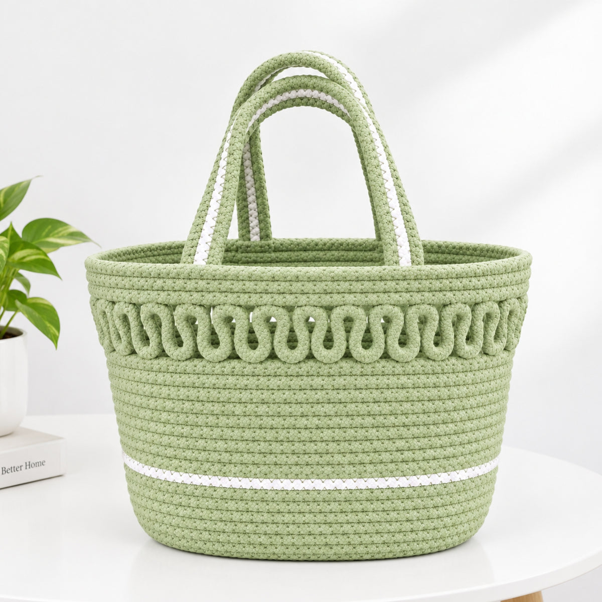Wave Lunch Bag_Pastel Green