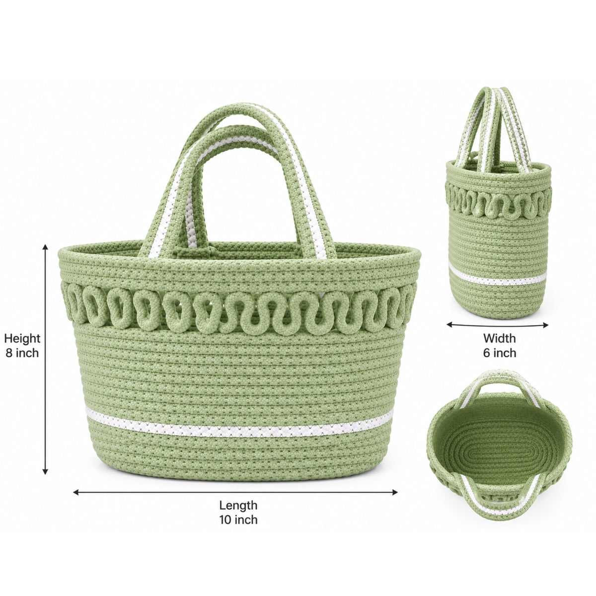 Wave Lunch Bag_Pastel Green