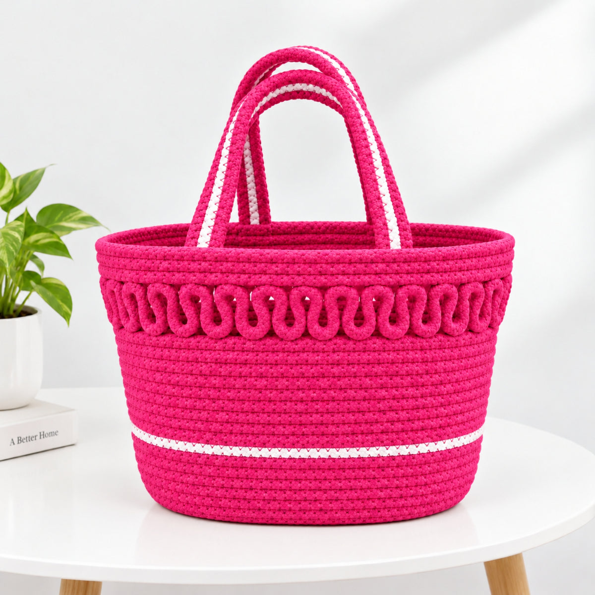 Wave Lunch Bag_Rani Pink