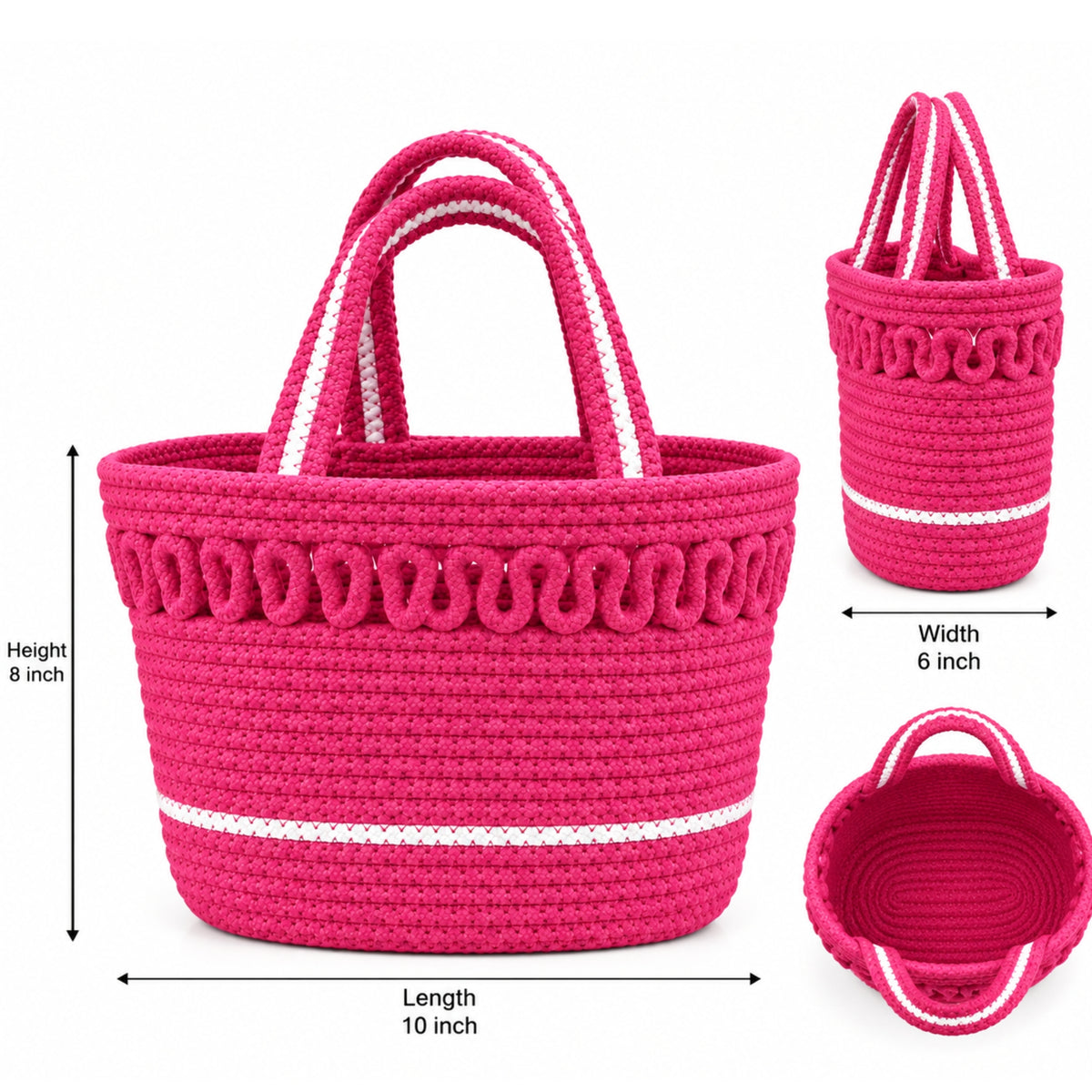 Wave Lunch Bag_Rani Pink