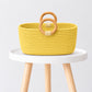 Yellow Wooden Ring Rope Basket
