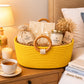 Yellow Wooden Ring Rope Basket