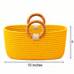 Yellow Wooden Ring Rope Basket