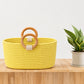 Yellow Wooden Ring Rope Basket