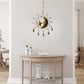 Sun, Moon & Star Metal Wind Chime Wall Hanging