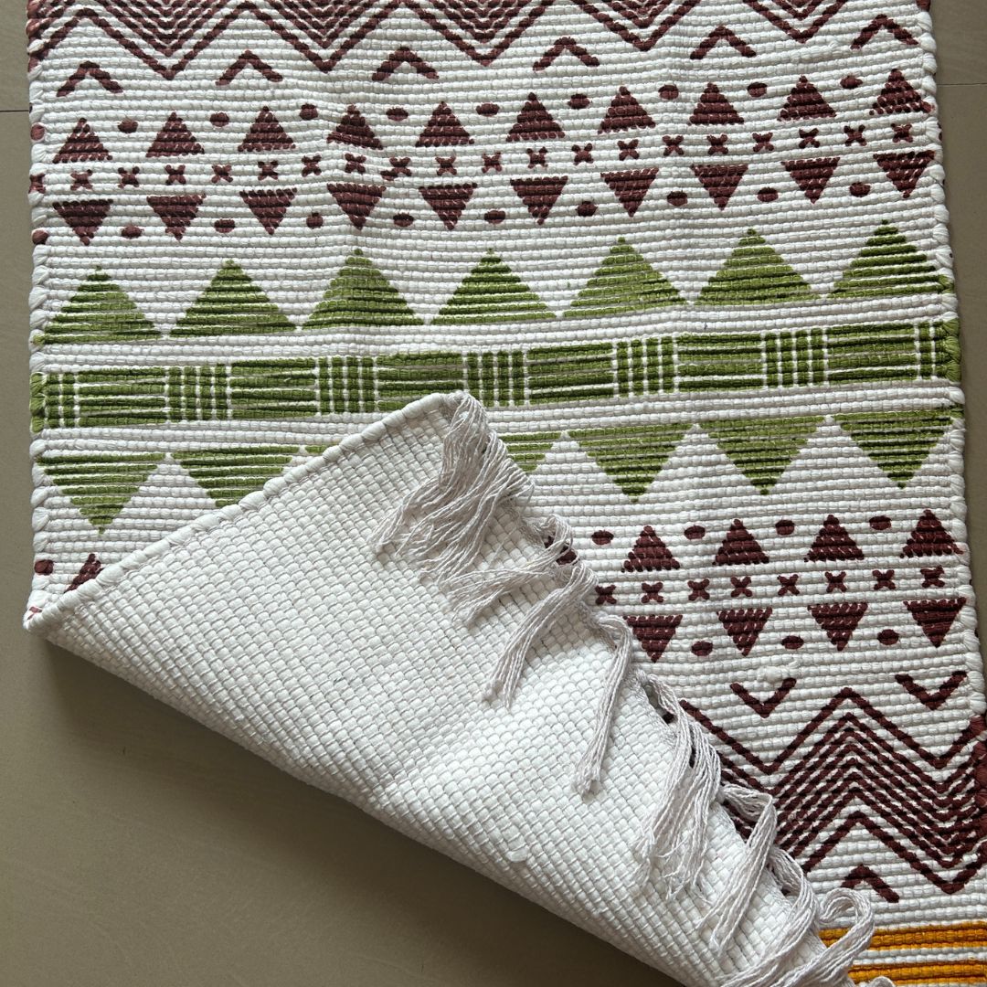 Enchant Weave Cotton Dhurrie | Floormat | 33X21 Inches