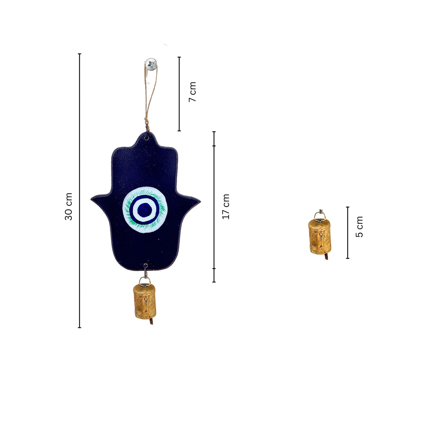Hand Blessing Hamsa - Blue