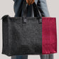 Large Eco Friendly Multipurpose Jute Lunch Bag Red And Black