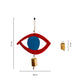 Hand-Painted MDF Evil Eye Wooden Wall/Door Hanging- Orange & Blue