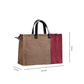 Large Eco Friendly Multipurpose Jute Lunch Bag Beige And Red