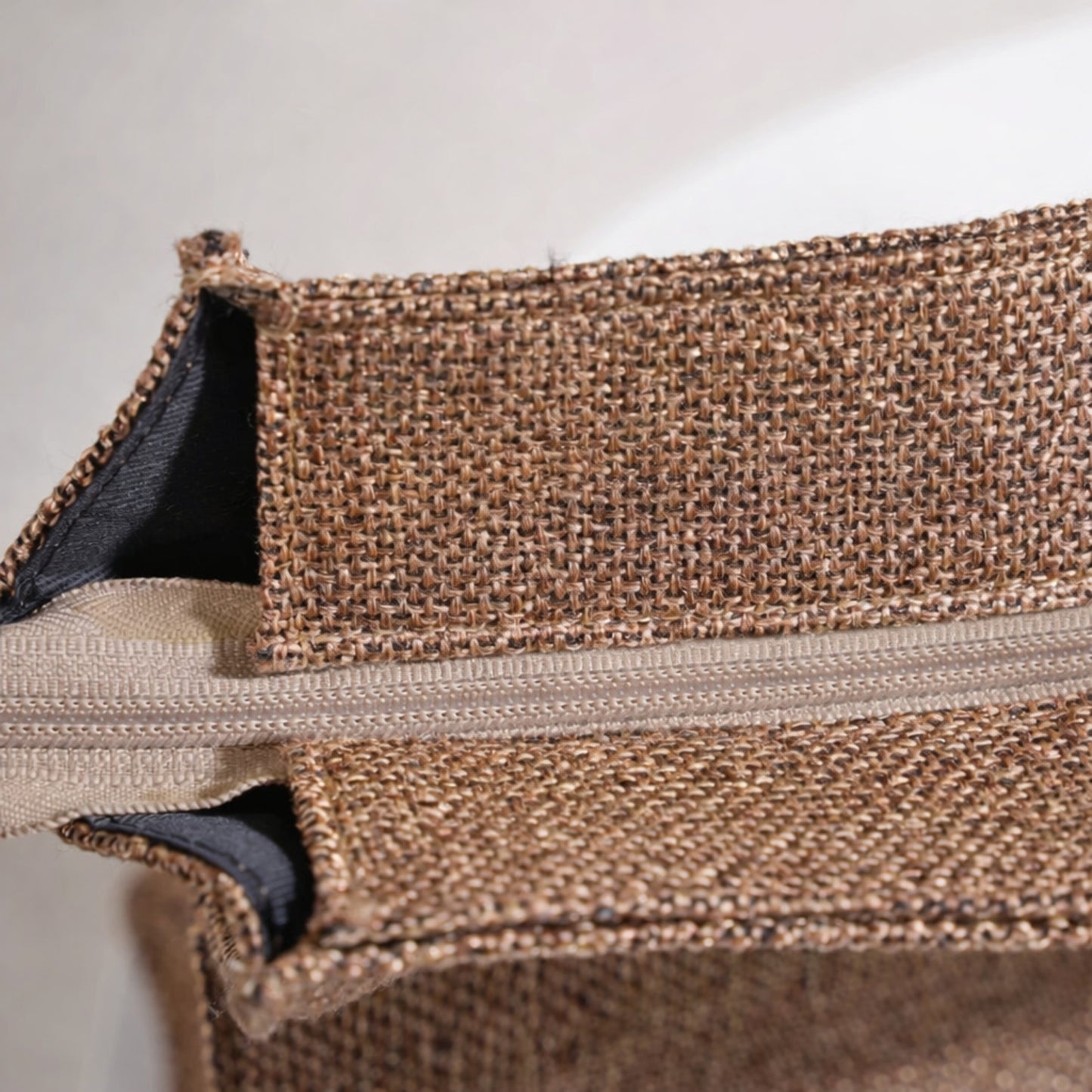 Large Eco Friendly Multipurpose Jute Lunch Bag Beige And Red