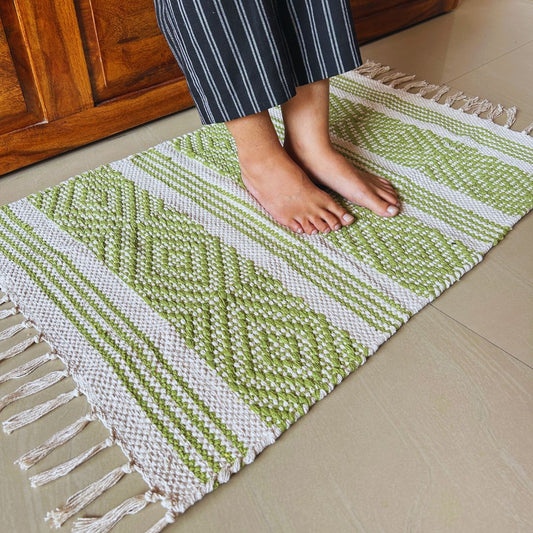 Luxe Loom Cotton Dhurrie | Floormat | 33X21 Inches