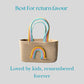 Rainbow Handle Storage Basket - Aqua