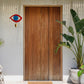 Hand-Painted MDF Evil Eye Wooden Wall/Door Hanging- Orange & Blue