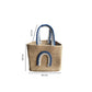 Handwoven Cotton Handbag | Lunch Bag- Blue Rainbow