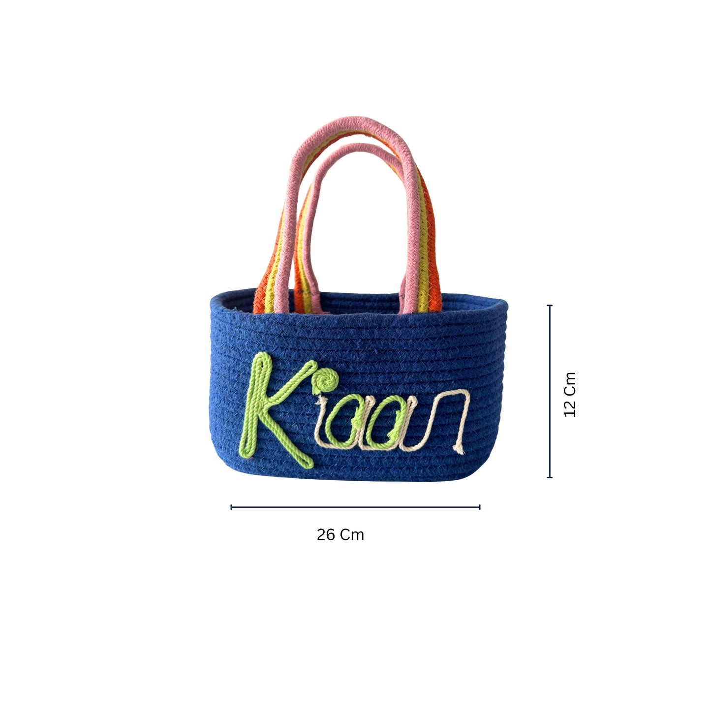 Personalized Cotton Rope Baskets with Name