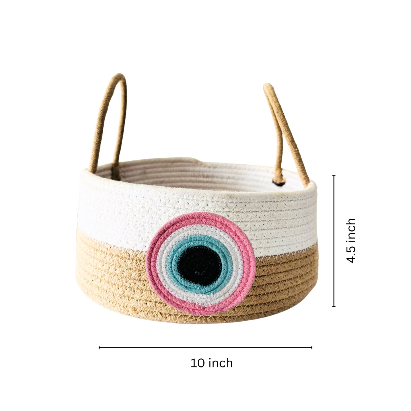 Premium Cotton Evil Eye Hamper Basket – Perfect for Wedding, Baby Shower & Festival Return Gifting