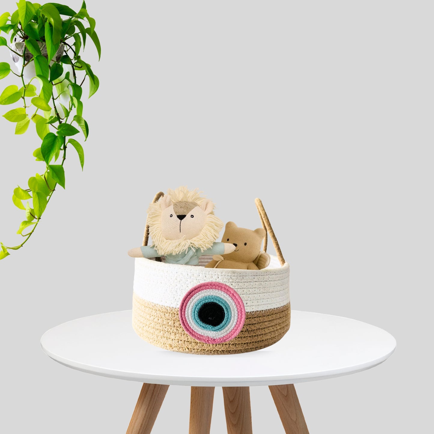 Premium Cotton Evil Eye Hamper Basket – Perfect for Wedding, Baby Shower & Festival Return Gifting