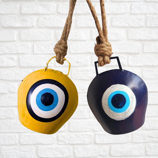 Evil Eye Bell Combo- Blue & Yellow