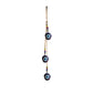Evil Eye Cow Bell  Hand- Painted Iron Hanging Bell - Blue