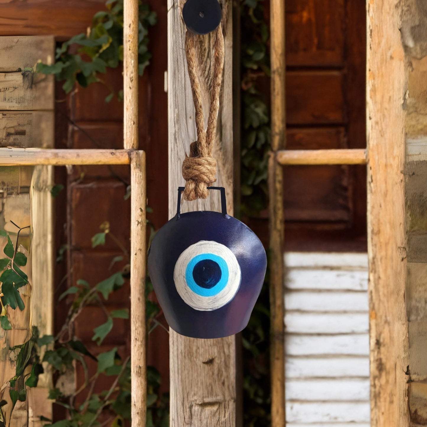 Evil Eye Cow Bell for Wall Decor