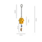 Little Hut Fusion (Set Of -2 ) Hand Painted Hanging Ornaments  For Home Decor, Wind Chimes- Yellow & Red