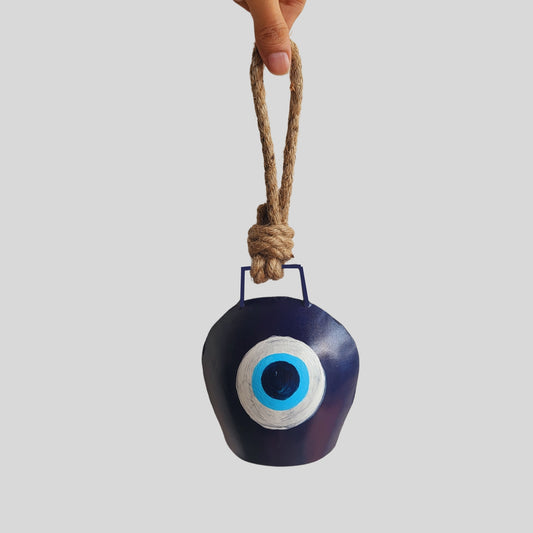 Evil Eye Cow Bell for Wall Decor