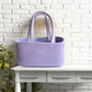 Set of 2 Cotton Baskets- Lavender & Aqua