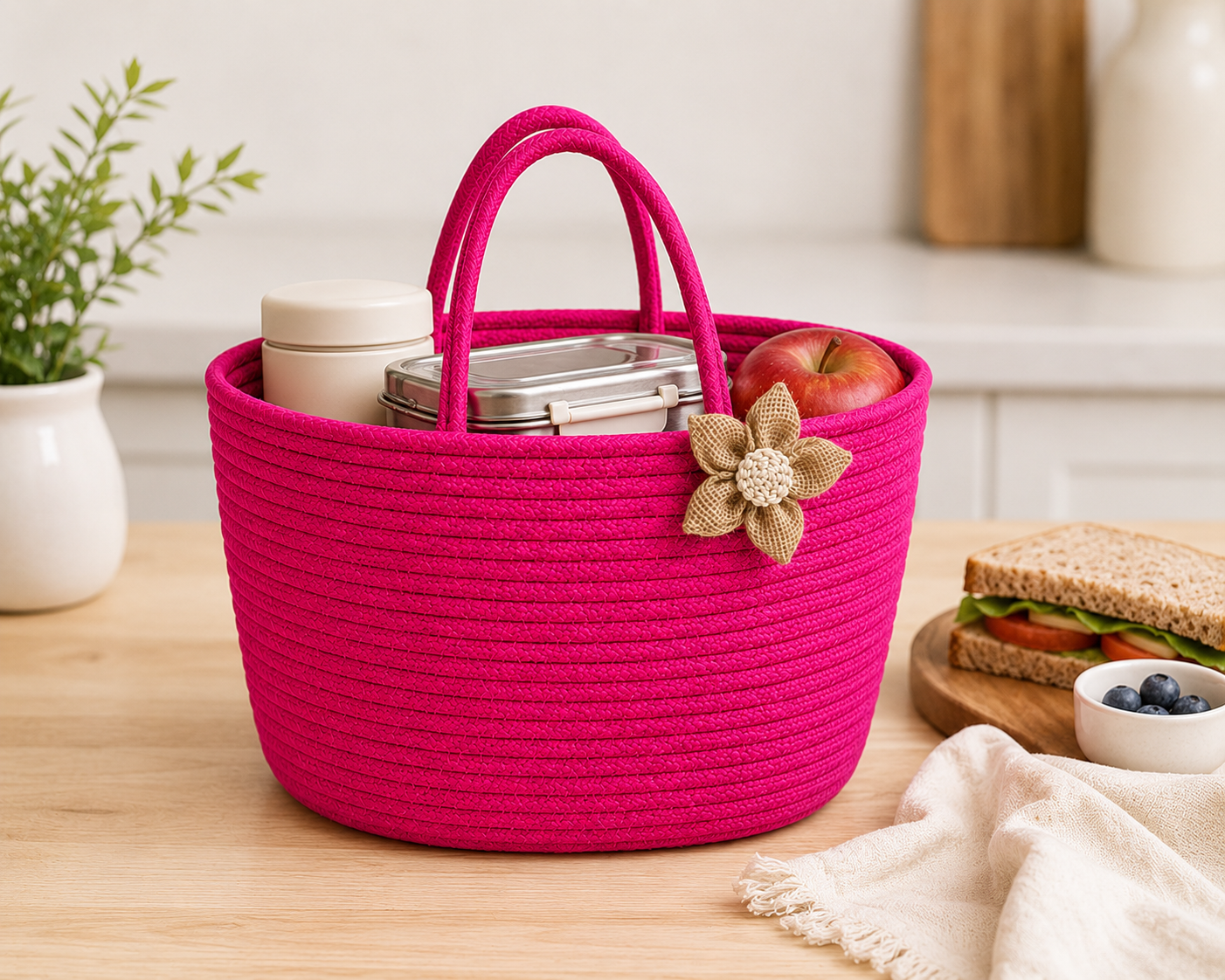 Pink Lunch Bag for Office