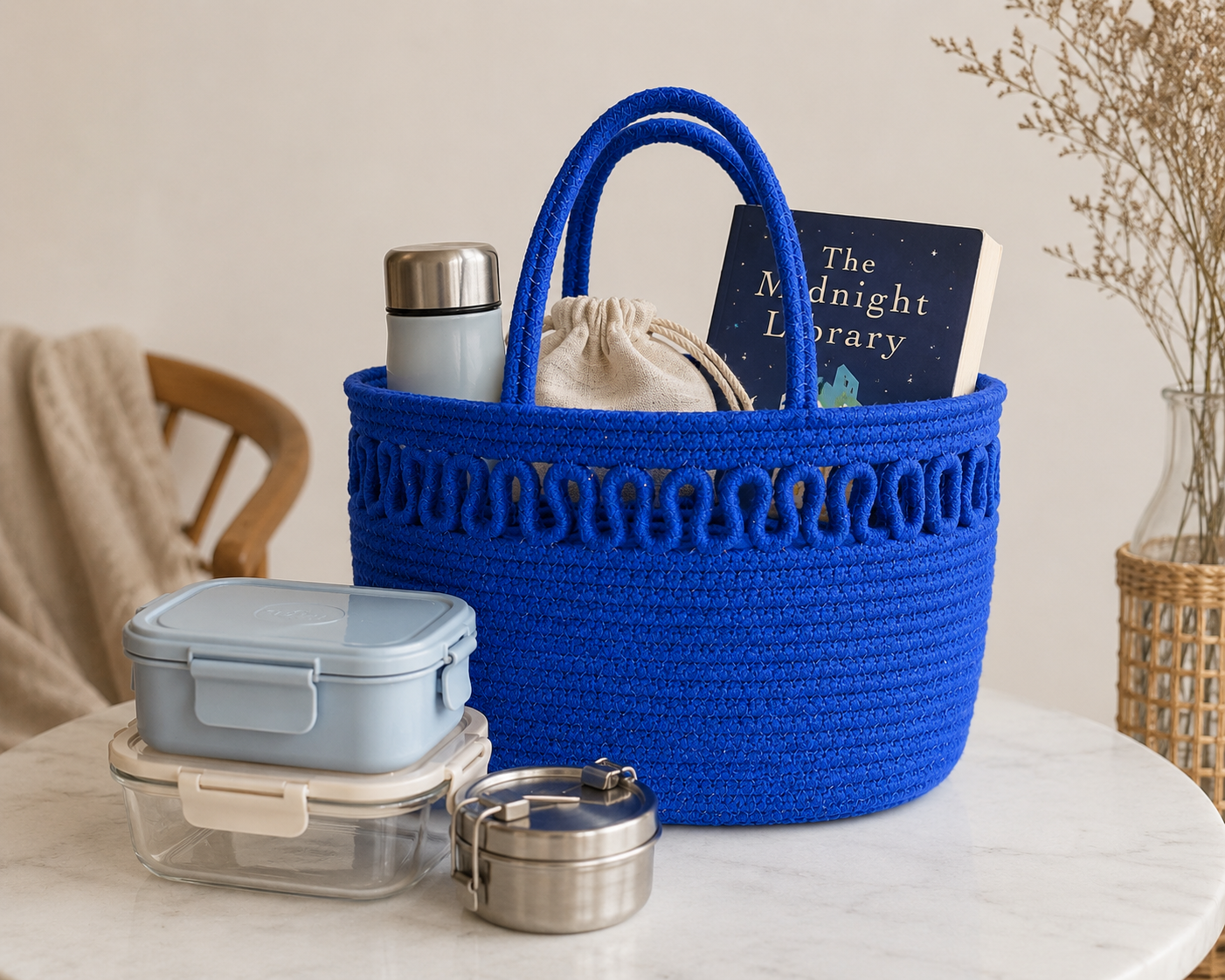 Blue Loop Lunch Bag for Office