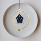 Tiny Home Melody - Hand Painted Hanging Ornaments  For Home Decor, Wind Chimes- Set of 3 Blue