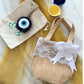 Set of 3  Burlap Flower Basket Wedding Candy Gift Basket for Wedding Ceremony Party Christmas, Diwali  Gifting