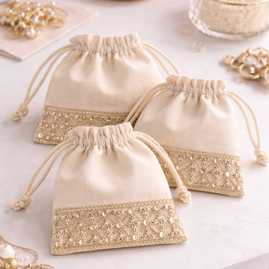 3 Potli Bags for Return Gifts - Noor