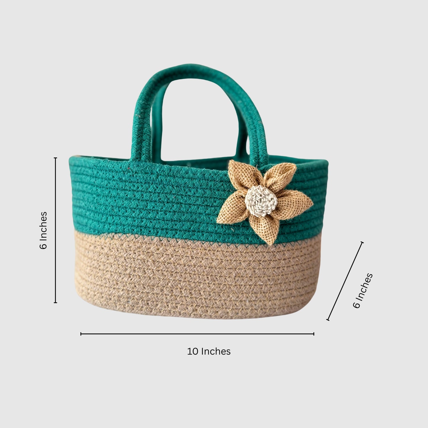 Botanical Bliss Basket | Room Hamper Basket for Gifting with Jute bow