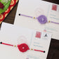 Set of 2 ASHOKA Rakhi for Brother with Post Card - jasmeyhomes