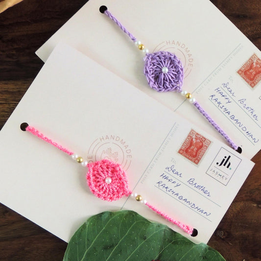 Set of 2 ASHOKA Rakhi for Brother with Post Card - jasmeyhomes