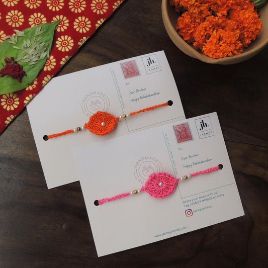 Set of 2 ASHOKA Rakhi for Brother with Postcard - jasmeyhomes